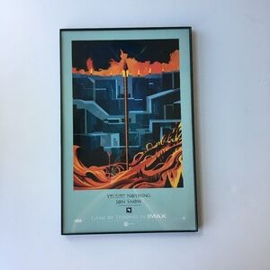 Game of Thrones 11x17 Jon Snow Promo Poster by Robert Ball - Framed Collectible